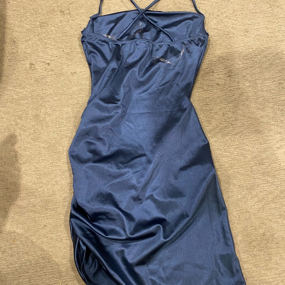 Elegant Navy Blue Dress - Picture 2 of 3